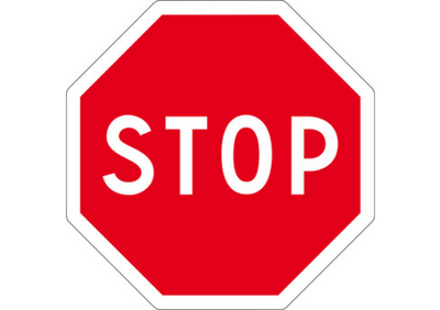 Non respect du panneau STOP